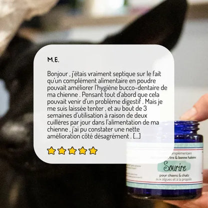 SOURIRE - Compléments alimentaires pour chiens et chats - Anti-tartre